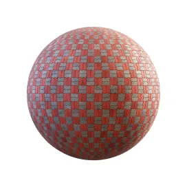 Red and grey concrete pavement